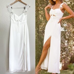 NWOT The Way to Love White Ruffled Maxi Dress
